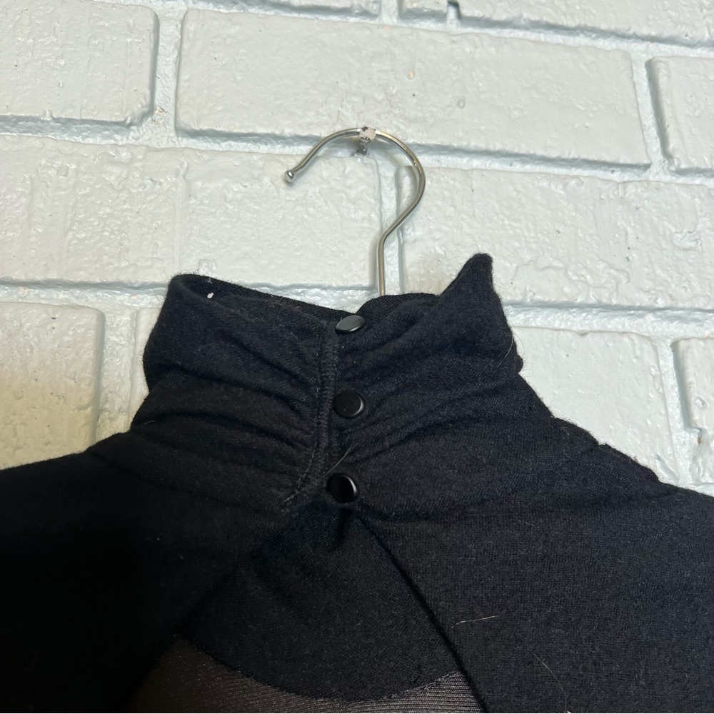 True Vintage Ronnie Heller MJ Black High Neck Dress Ruffle - Picture 10 of 14